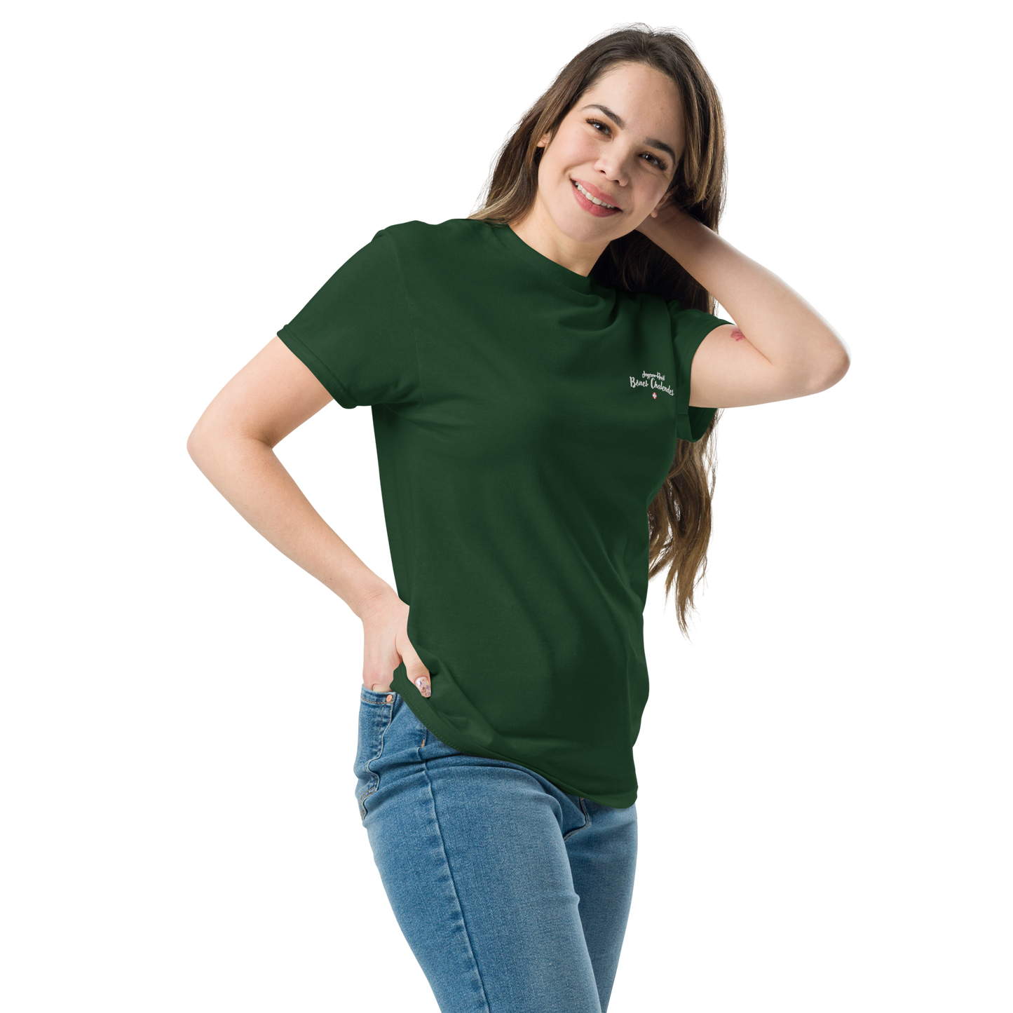 Tee-shirt brodé unisexe - Joyeux Noël en savoyard